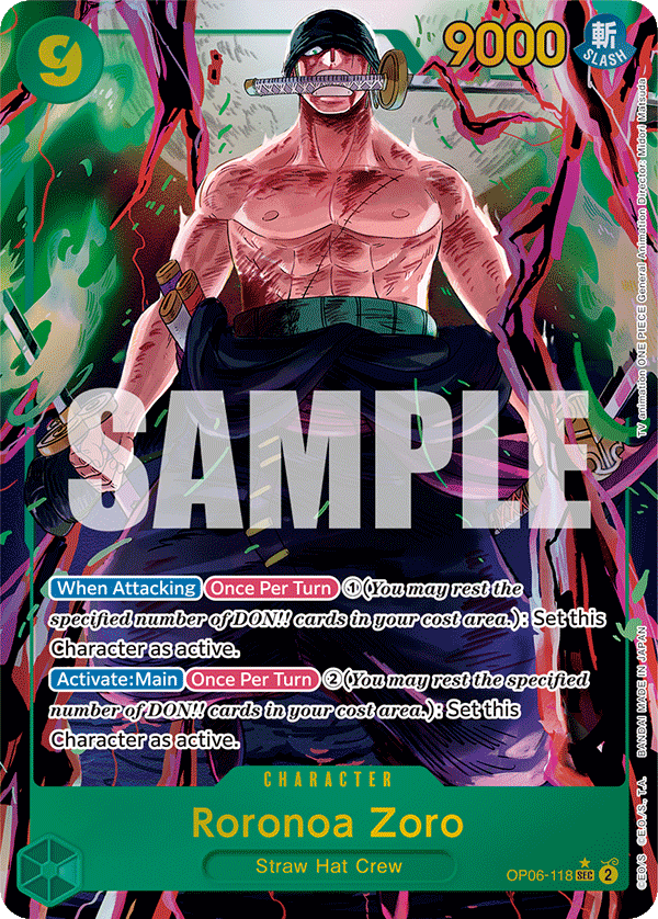 OPTCG | Products | [OP06-118_p1] Roronoa Zoro (Parallel)