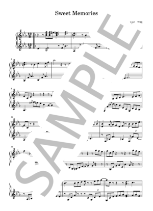 楽譜】『SWEET MEMORIES』松田聖子 / 松田 聖子 (ピアノソロ / 中
