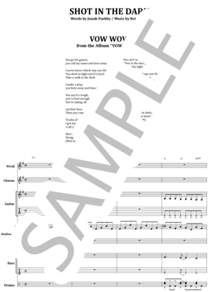 楽譜】SHOT IN THE DARK バンド・スコア from68 / BOWWOW (バンド