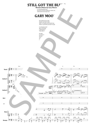 楽譜】ゲイリー・ムーア / スティル・ゴット・ザ・ブルース バンド