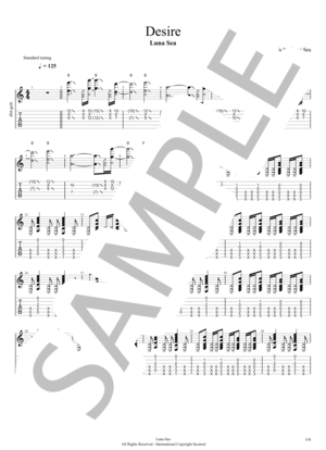 楽譜】DESIRE / LUNA SEA / J (バンドスコア / 入門) - Piascore 楽譜