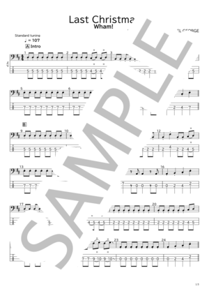 楽譜】Last Christmas / ワム! (エレキベース / 初級) - Piascore 楽譜