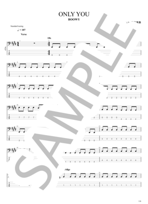 ONLY YOU ベースTAB譜 | 楽譜一覧 - Piascore 楽譜ストア