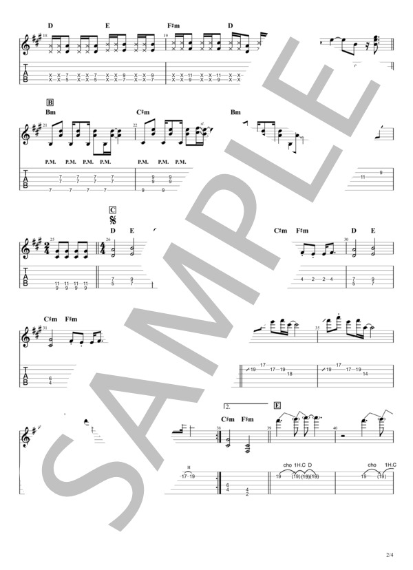 楽譜】RUN エレキギタースコア タブ譜 / B'z (エレキギター / 中〜上級