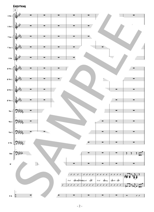 楽譜】Everything ビッグバンド楽譜 / MISIA (ビッグバンド / 中〜上級