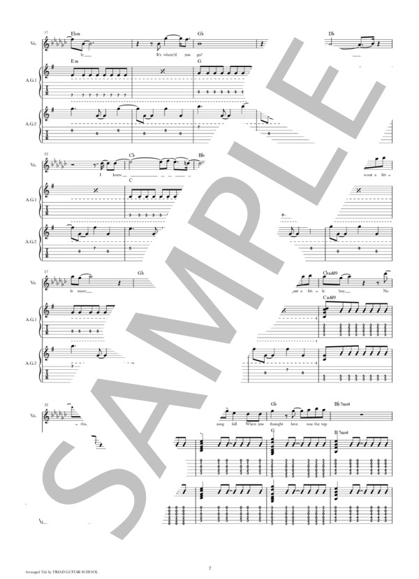 Oasis Familiar to Millions ギタースコア タブ譜 oasis FAMILIAR TO