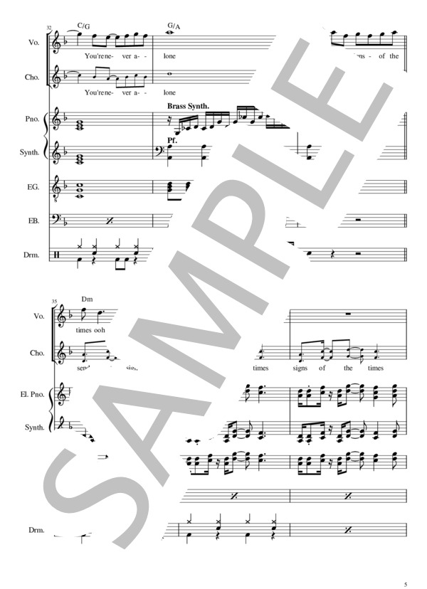 楽譜】SIGNS OF THE TIMES - VOW WOW / BOWWOW (バンドスコア / 初級