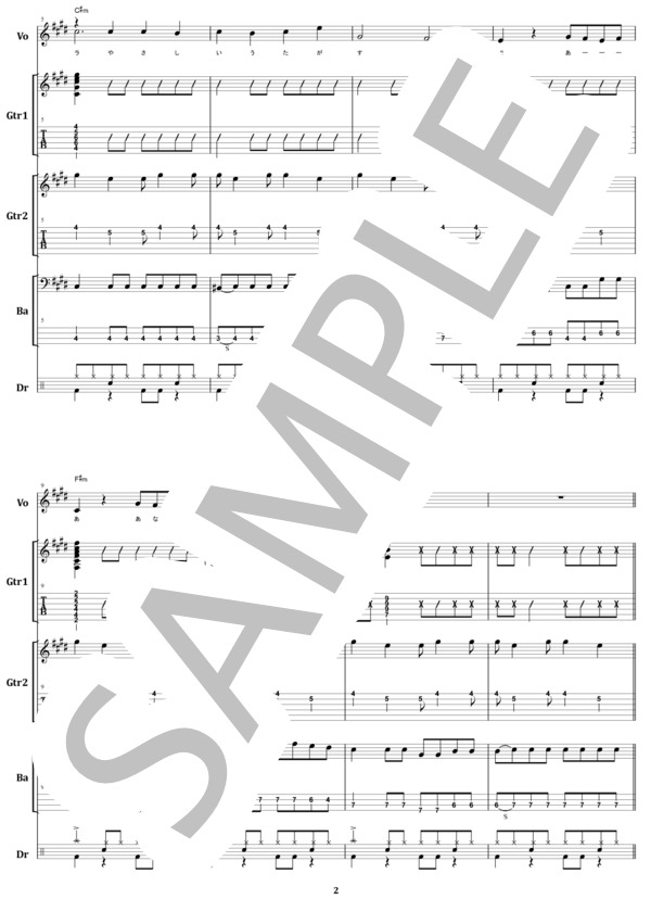 楽譜】THE BLUE HEARTS / 人にやさしく バンド・スコア from68 / 甲本