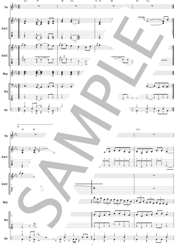 楽譜】ボン・ジョヴィ / 禁じられた愛 バンド・スコア from68 / BON