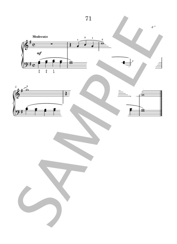 楽譜】バイエル71番 / フェルディナント・バイエル (ピアノソロ / 初級