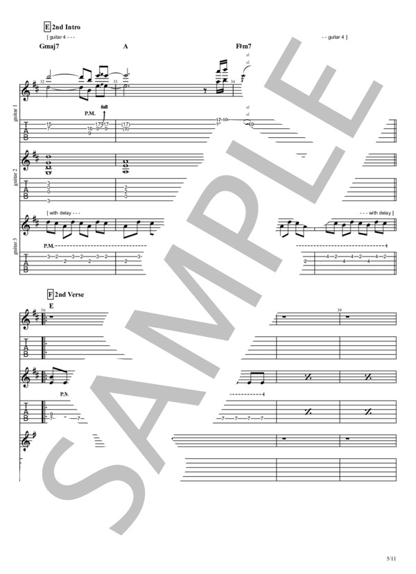 楽譜】ギター TAB譜 B'z 「だからその手を離して」 / B'z (エレキ