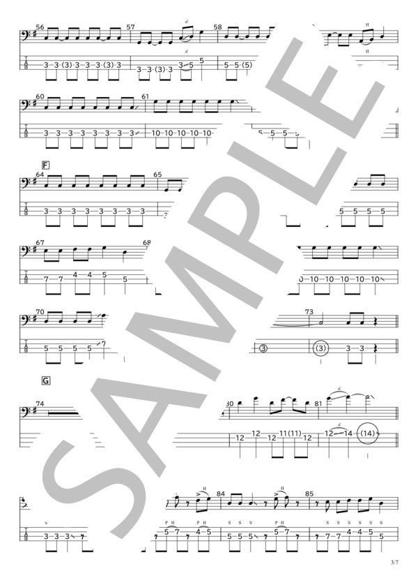 楽譜】爆ぜて咲く / トゲナシトゲアリ (エレキベース / 初〜中級