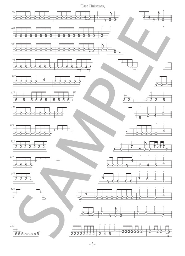 楽譜】Last Christmas / ワム! (エレキベース / 初級) - Piascore 楽譜