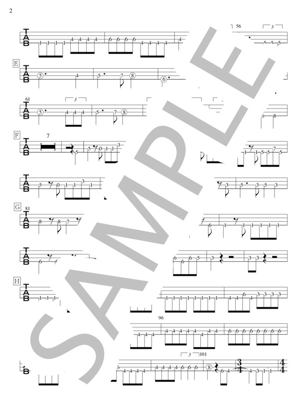 楽譜】BRAVE LOVE～GALAXY EXPRESS 999 / THE ALFEE (エレキベース