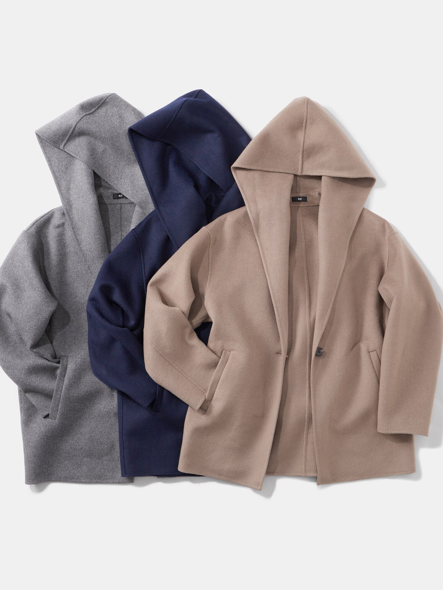 PLST(プラステ)公式 | 2024年モデル ウールブレンドリバーフーディーコート