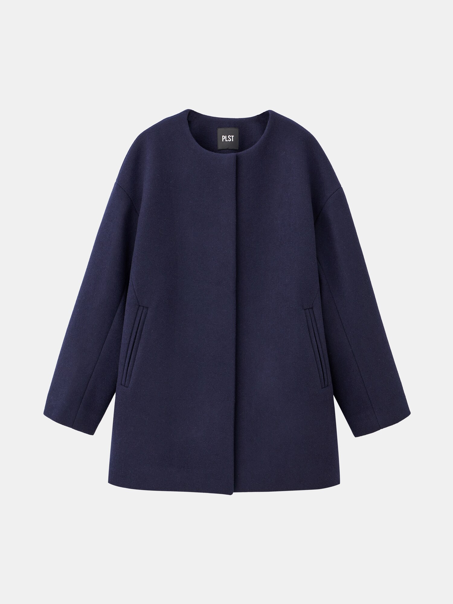 PLST(プラステ)公式 | 2024年モデル ウールモッサノーカラーハーフコート