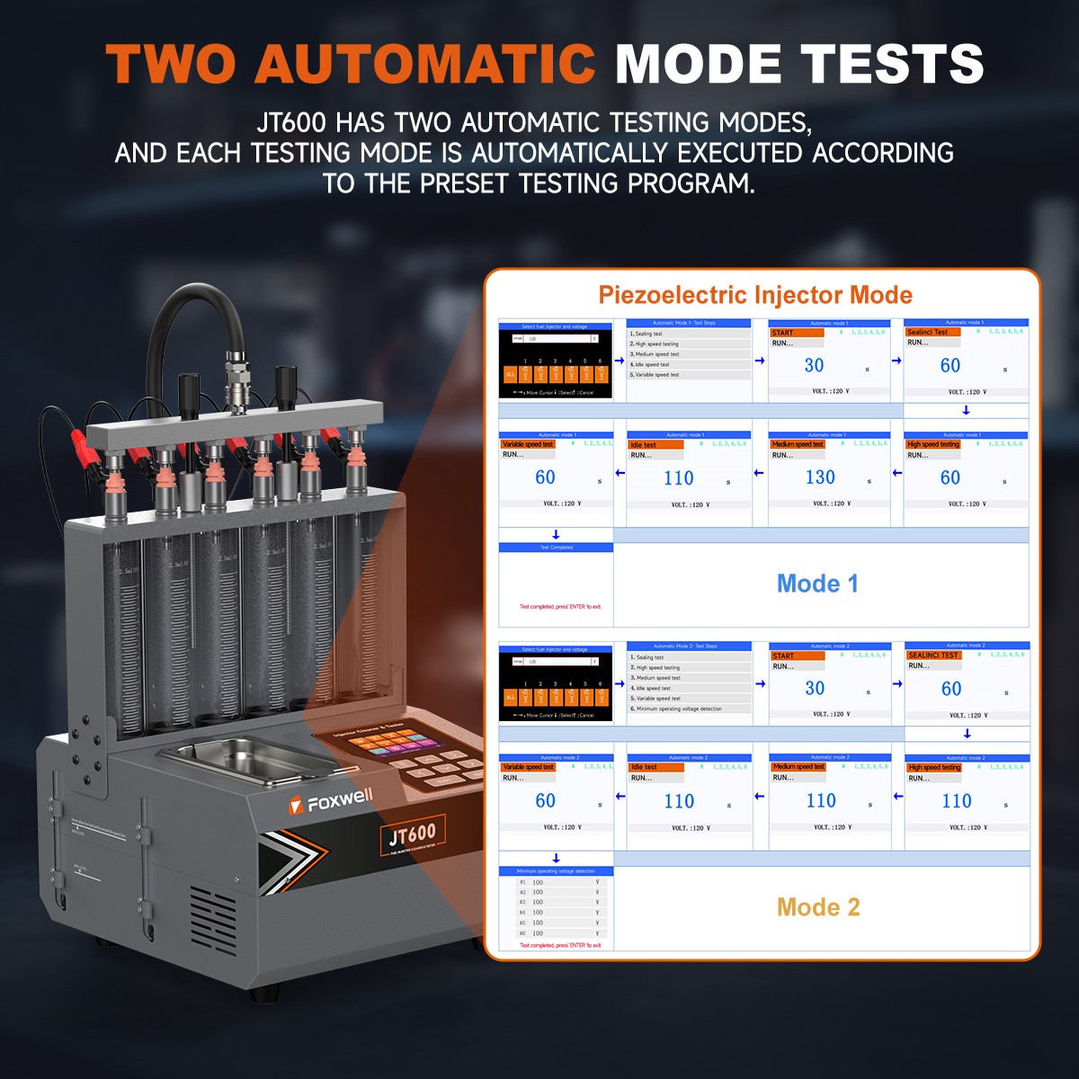 Foxwell JT600 6 Cylinder GDI, EFI, FSI Fuel Injection Systems Piezo Ul