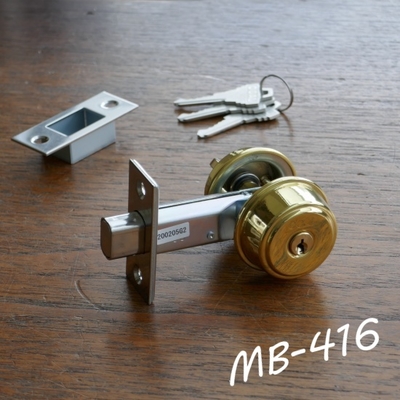 アンティーク金具 MB－417 トイレ表示錠 真鍮磨き仕上げ バック