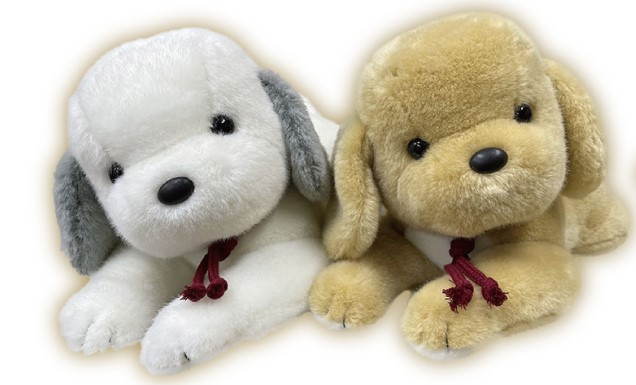 うめ吉 MS M L ホワイト ぬいぐるみ レトロ 懐かしいぬいぐるみ いぬ