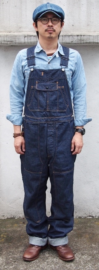 フリーホイーラーズ レイバラー ビブ オーバーオール 10oz INDIGO