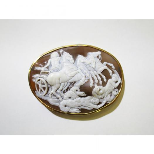 有名マイスター チロ・アメンドーラ作 K18台シェルカメオ ペンダント