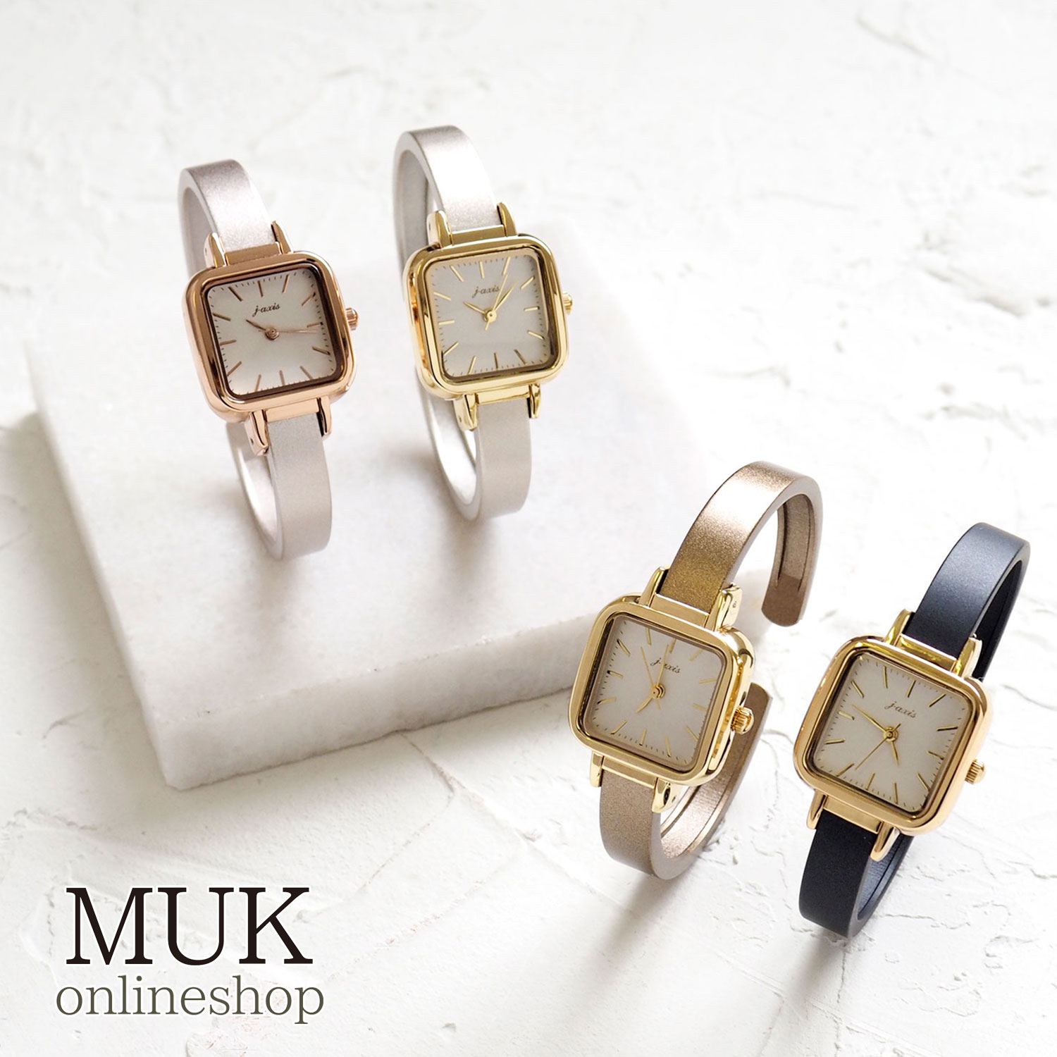 楽天市場】時計 スクエア バングルウォッチ J-AXIS ウォッチ 腕時計