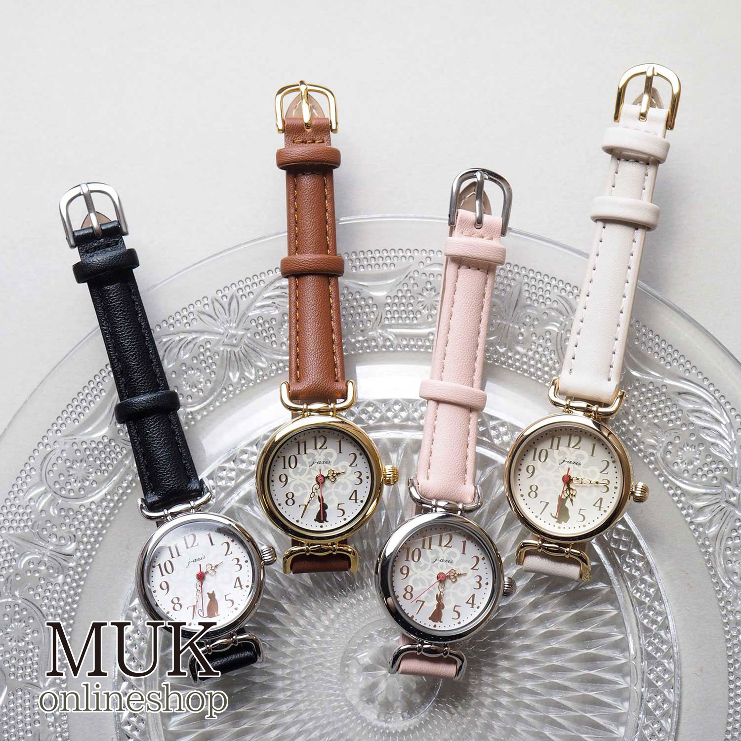 楽天市場】時計 ベルト ウォッチ ウォッチ 腕時計 ネコ ウサギ