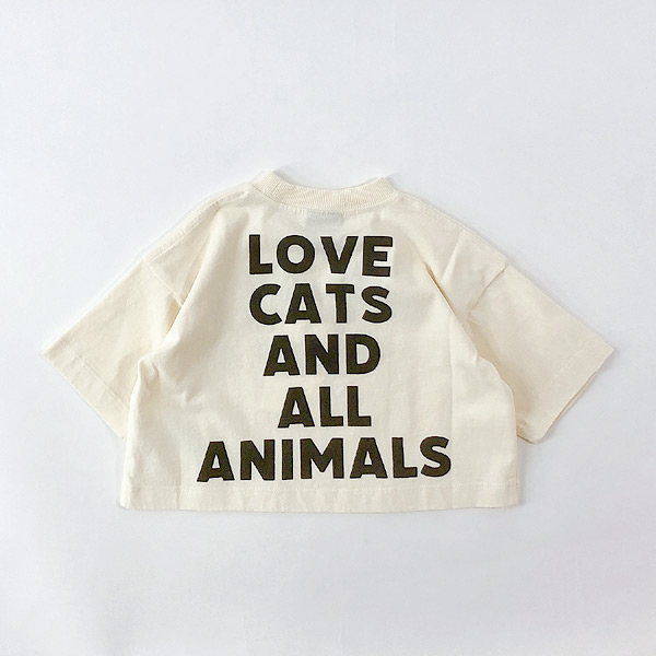 LOVE CATTシャツ キッズ ベビー トップス 半袖Tシャツ 半そで