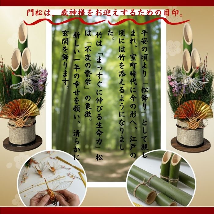 楽天市場】＼2025年販売は終了しました／ 門松 飾り 玄関 キット 一対