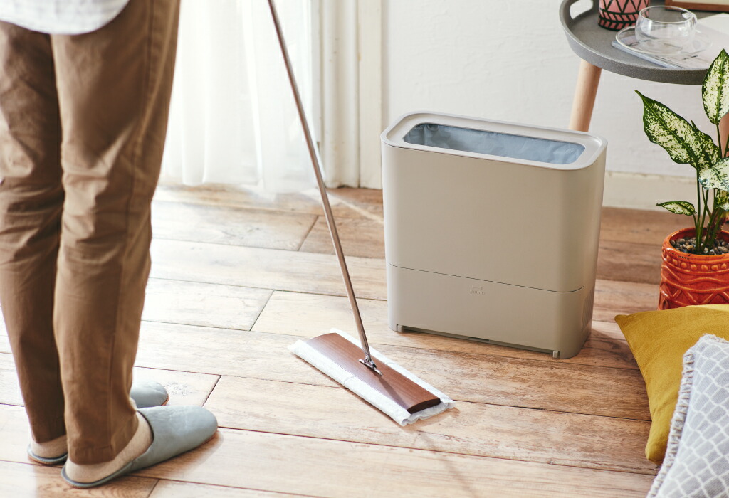 楽天市場】フローリングクリーナー おしゃれ ゴミ箱付き 幅約32cm 7L