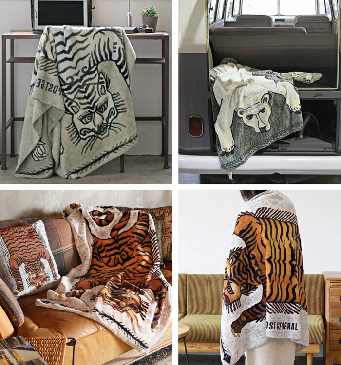 POST GENERAL ポストジェネラル フランネル フリースブランケット