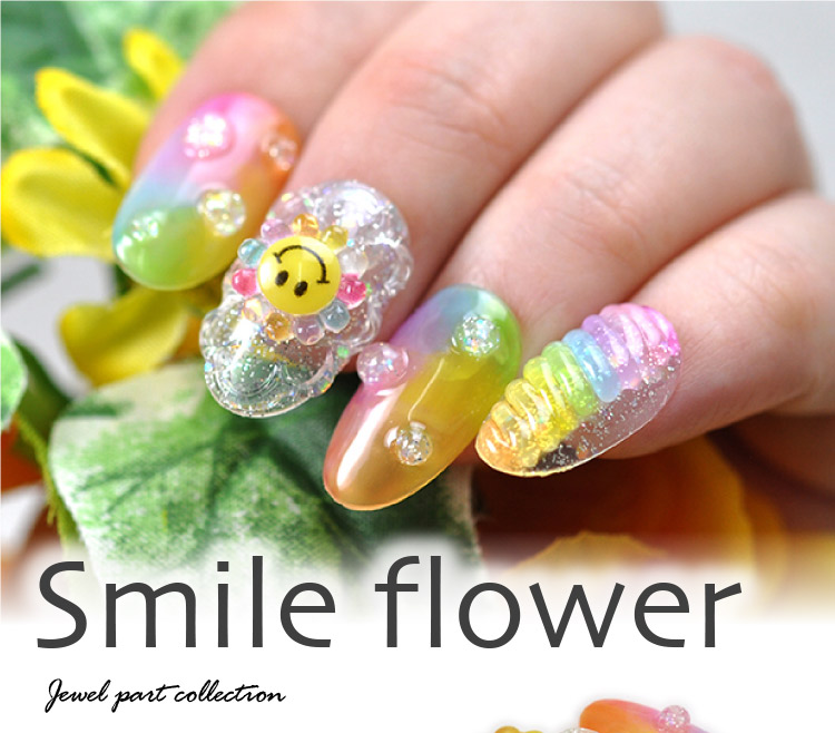 楽天市場】ネイルパーツ 2個入 スマイル 原宿系 スマイルパーツで笑顔