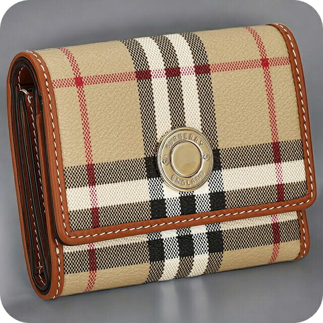 バーバリー 三つ折り財布 レディース ブランド BURBERRY チェック