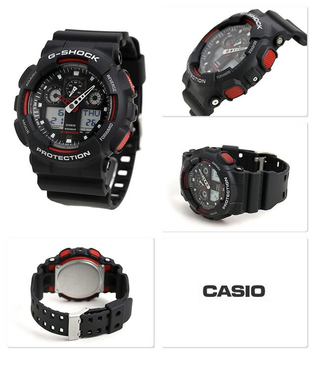 gショック ジーショック G-SHOCK STANDARD ブラック レッド GA-100
