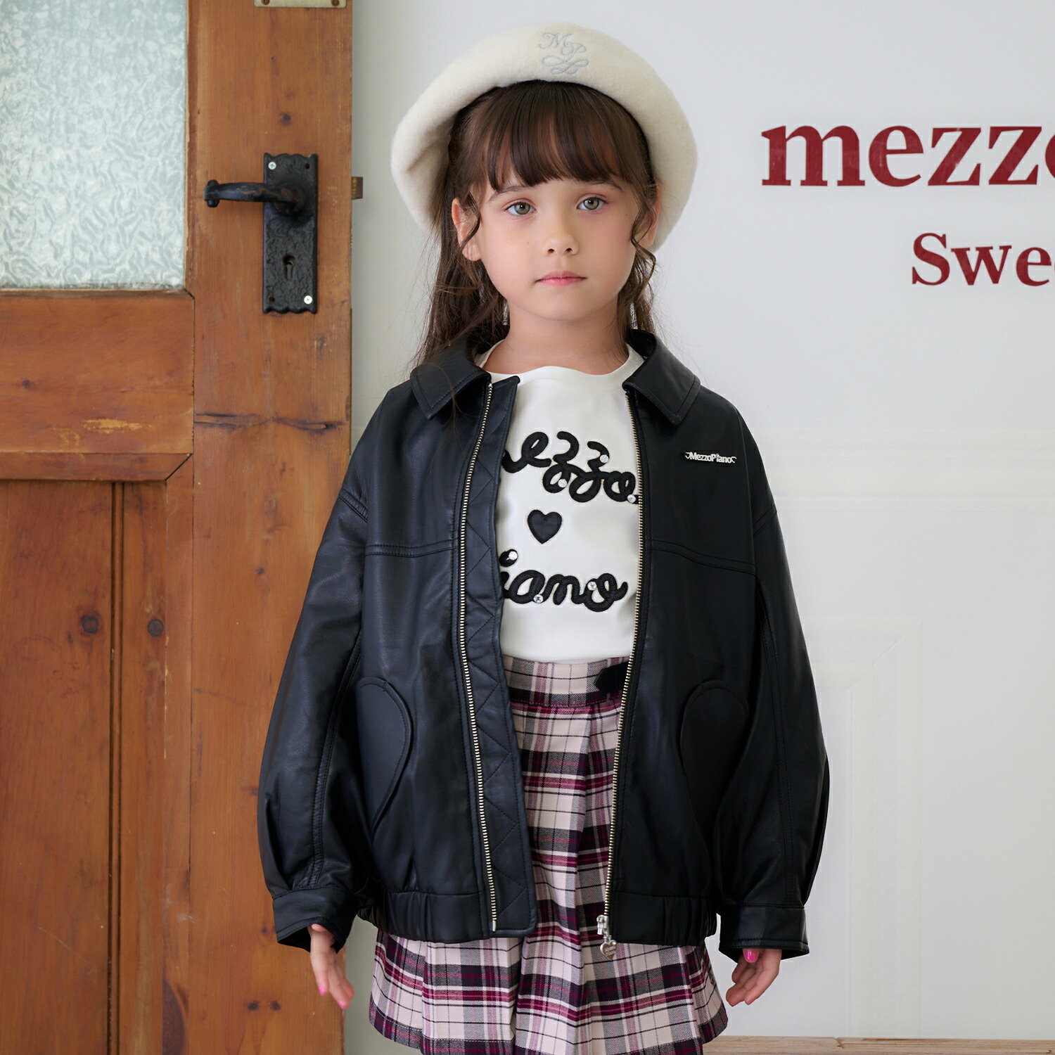 楽天市場】メゾピアノ(mezzo piano)オーバーサイズ 合皮ブルゾン