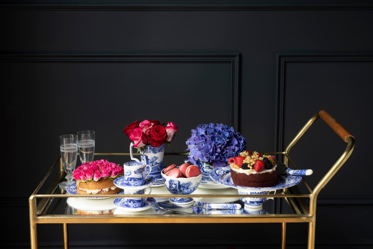 にな＊希少 新品 未使用 SPODEスポードブルーイタリア テーブルクロス Spode | スポード からのブル― イタリアン ディナープレート