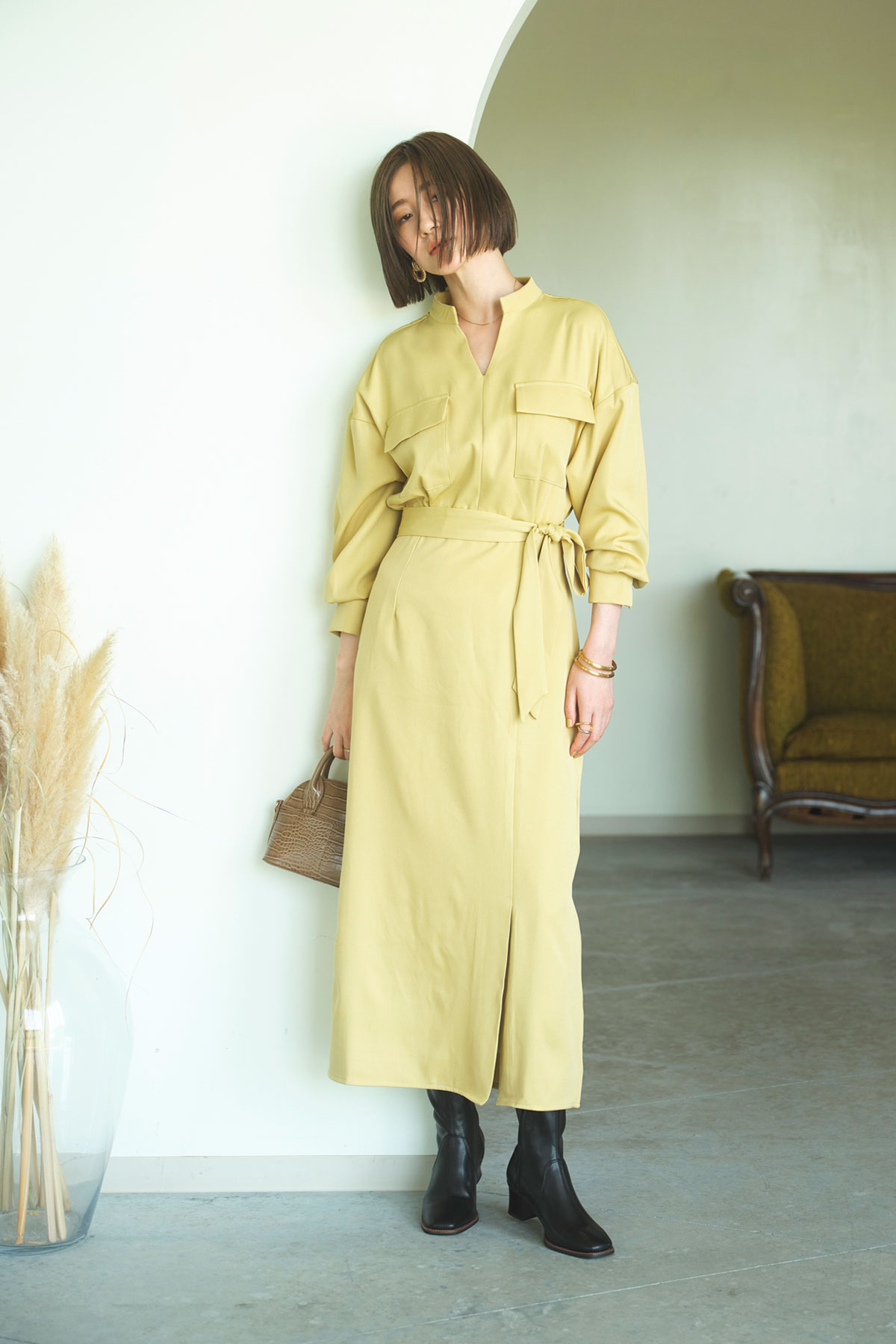 ビッグポケットワークワンピース