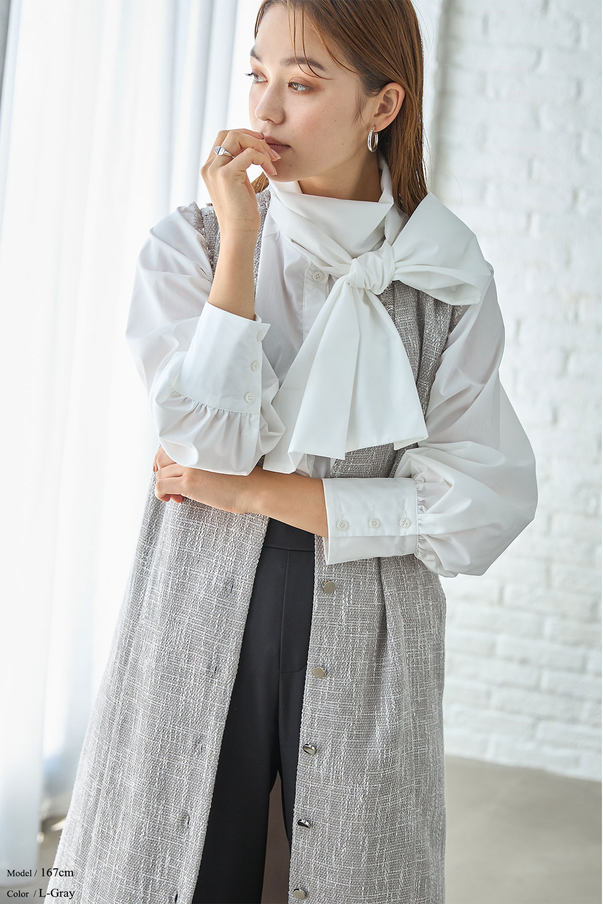 2WAYツイードジレワンピース