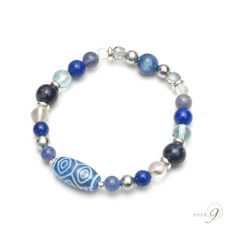 楽天市場】【Tempest〜嵐〜 『老玉髄 青 龍眼天珠ブレスレット