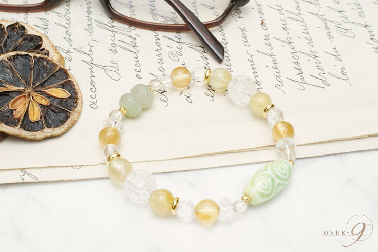 楽天市場】【a la mode 『老玉髄 緑 龍眼天珠ブレスレット』】【メール