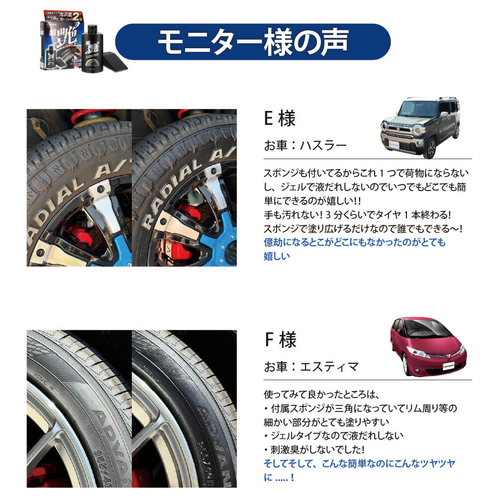 楽天市場】タイヤワックス 日本製 水性 200ml 専用スポンジ付