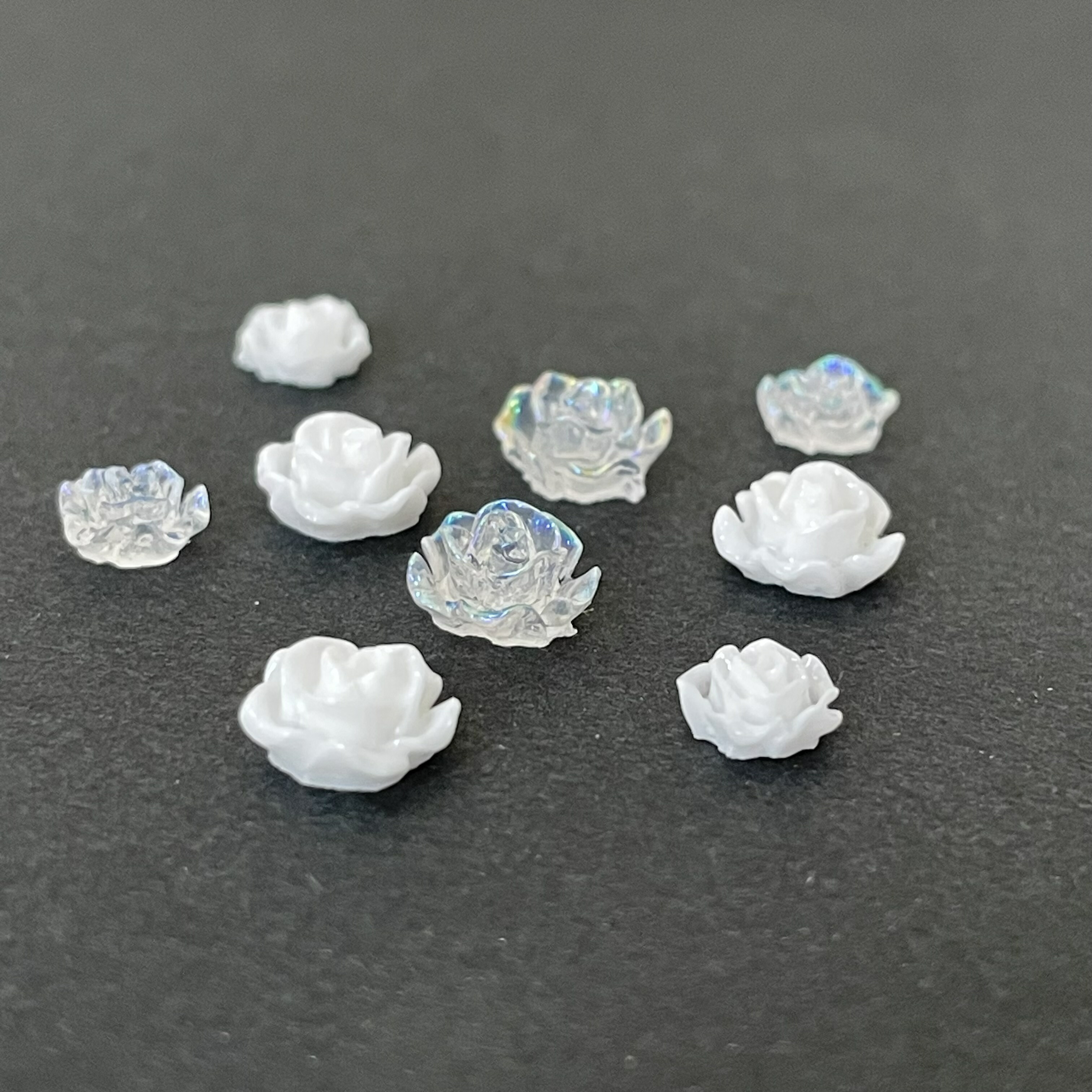 楽天市場】ネイルパーツ 3D 薔薇【10個入】ローズフラワー ホワイト