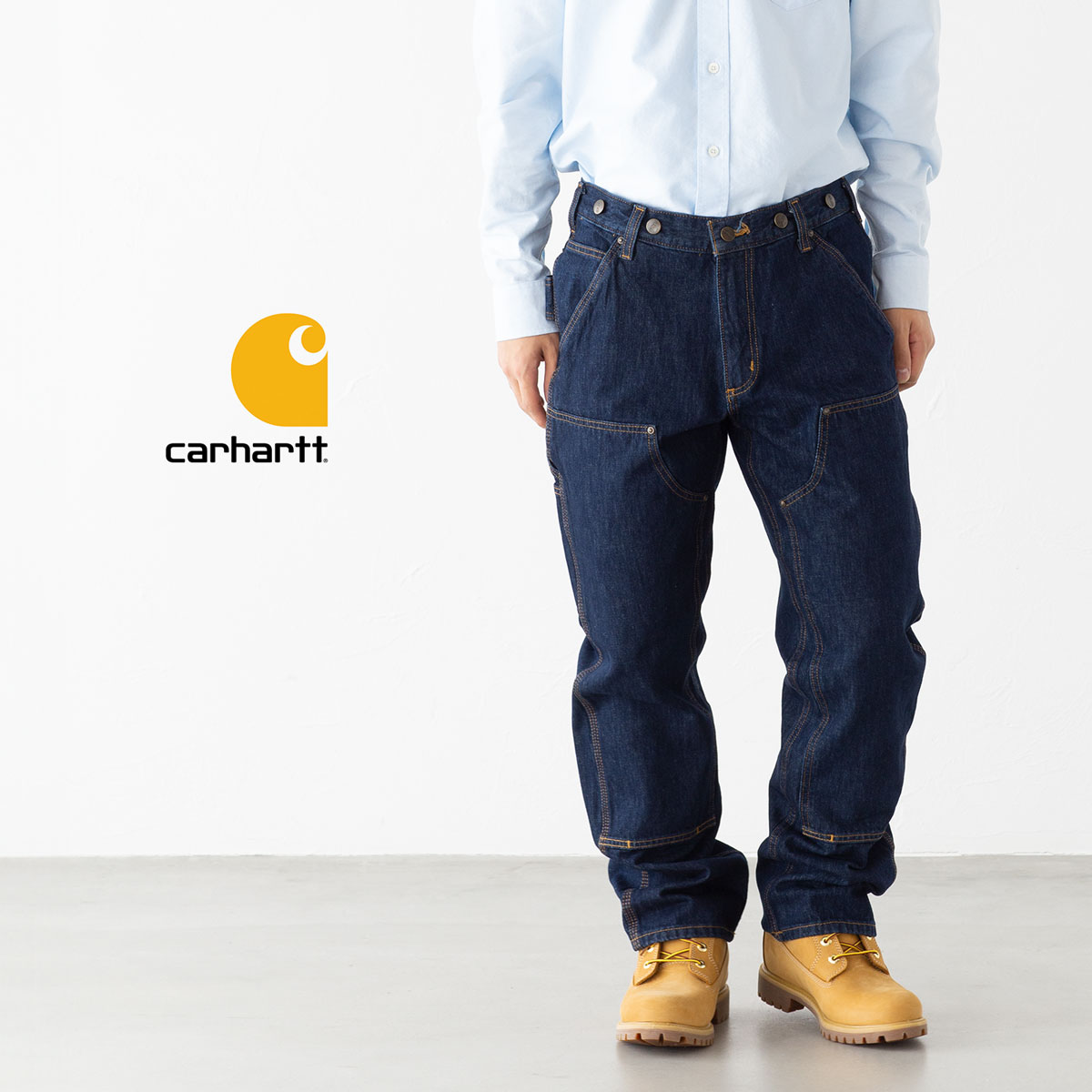 楽天市場】米国企画 カーハート Carhartt デニム ダブルニー ロガー