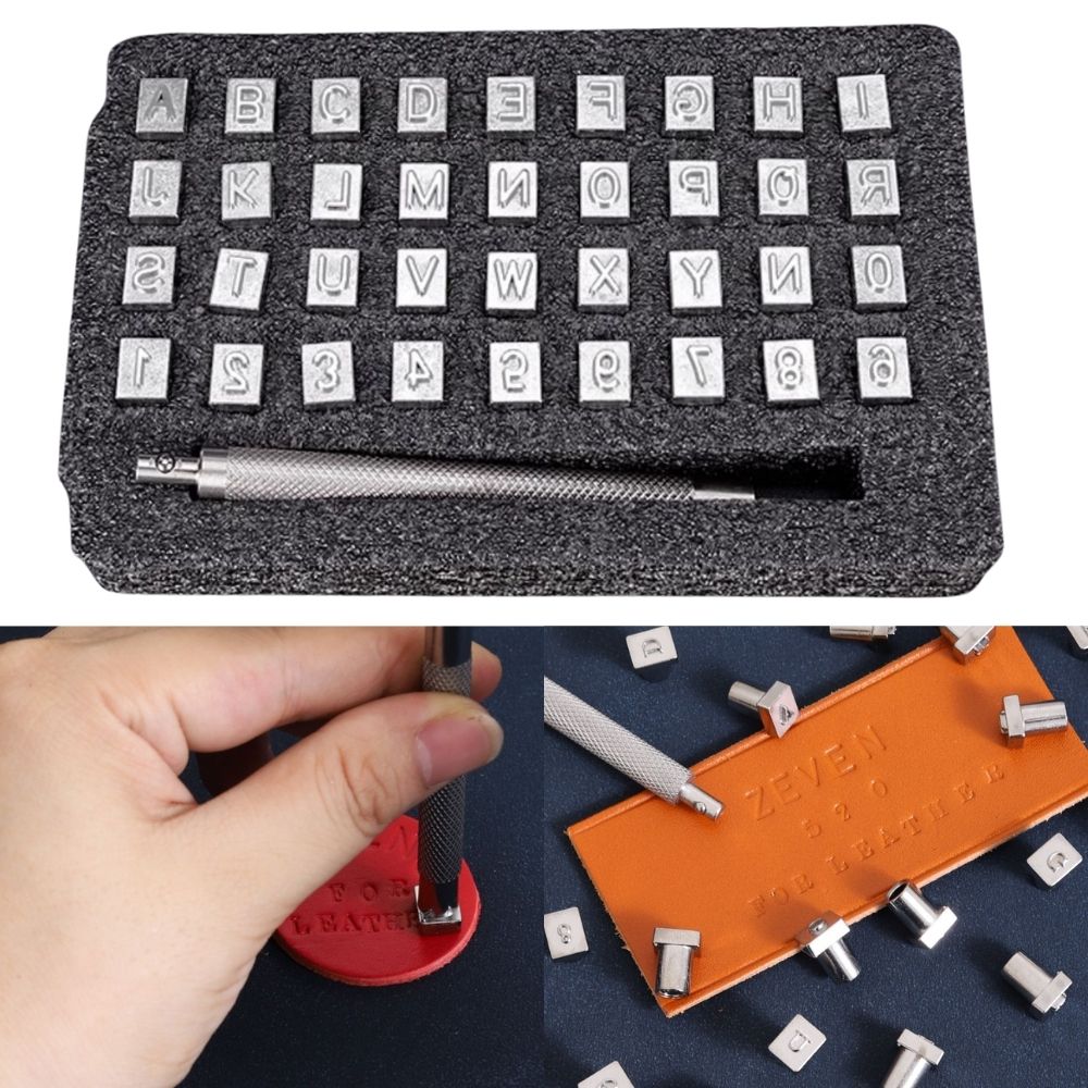 楽天市場】レザークラフト 刻印セット 6.5mm 4mm 刻印 打刻印セット 打