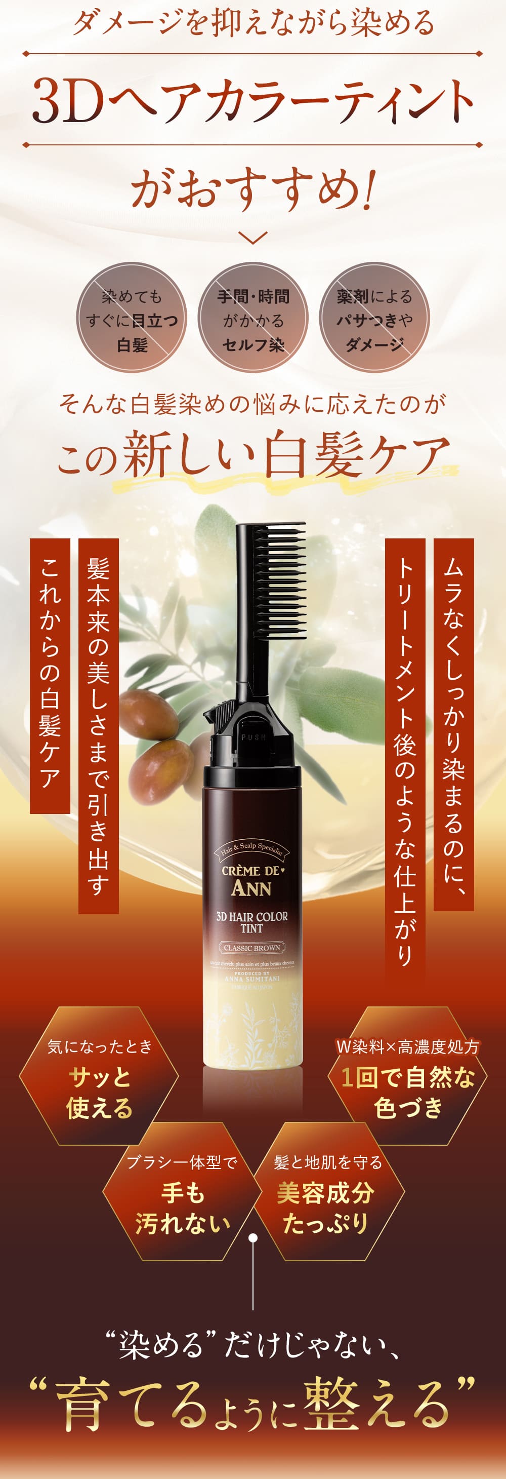 楽天市場】【公式 】クレムドアン 3Dヘアティント / 白髪染め 黒髪