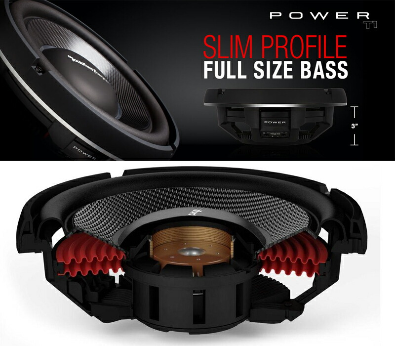 Rockford Fosgate T1S2-12 サブウーファBOX &配線付き Rockford