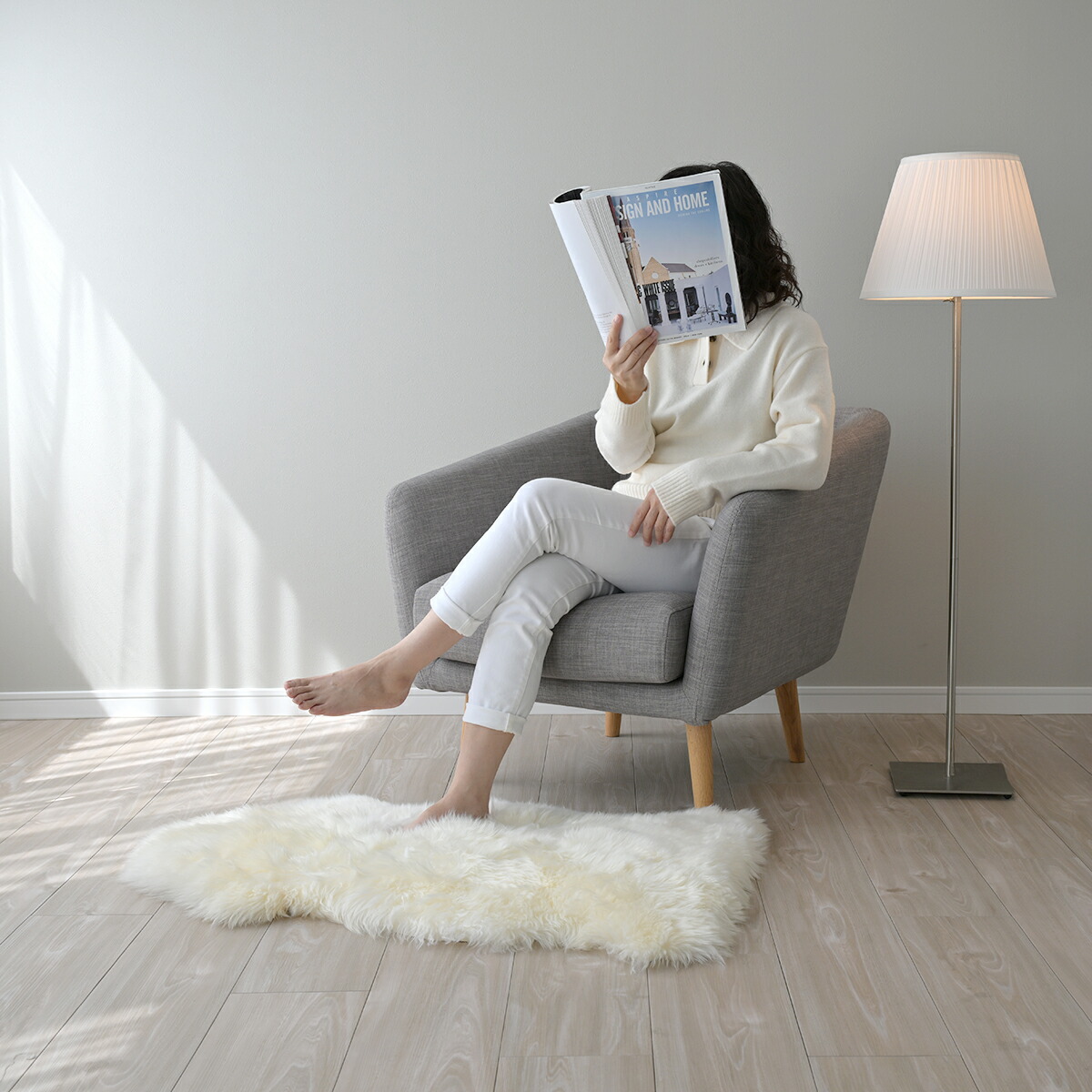 本物の品質 ムートン ラグ 一匹物 リアルファー 天然ムートン ムートン