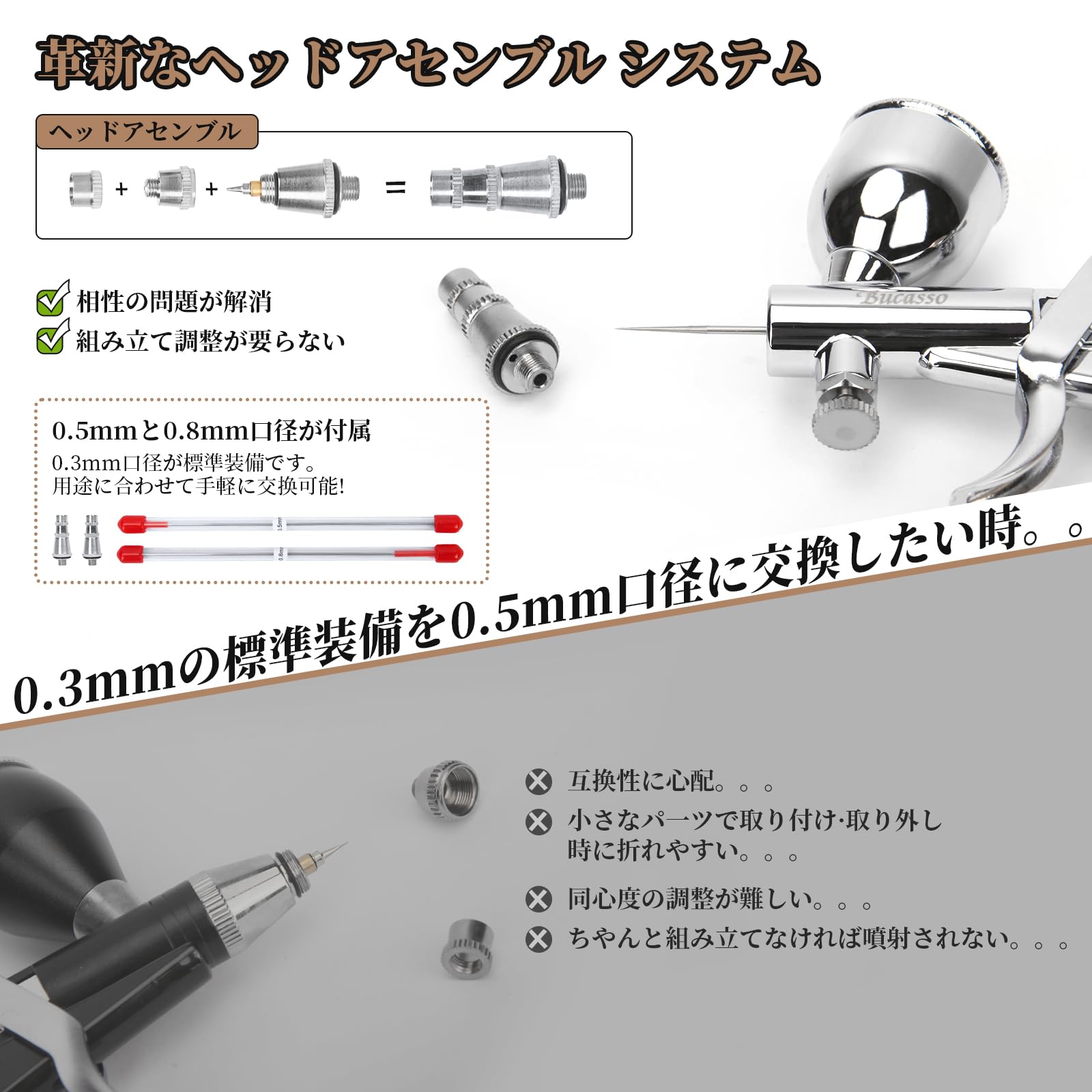 エアブラシセット （チューブ2本欠品） エアブラシセット （チューブ2