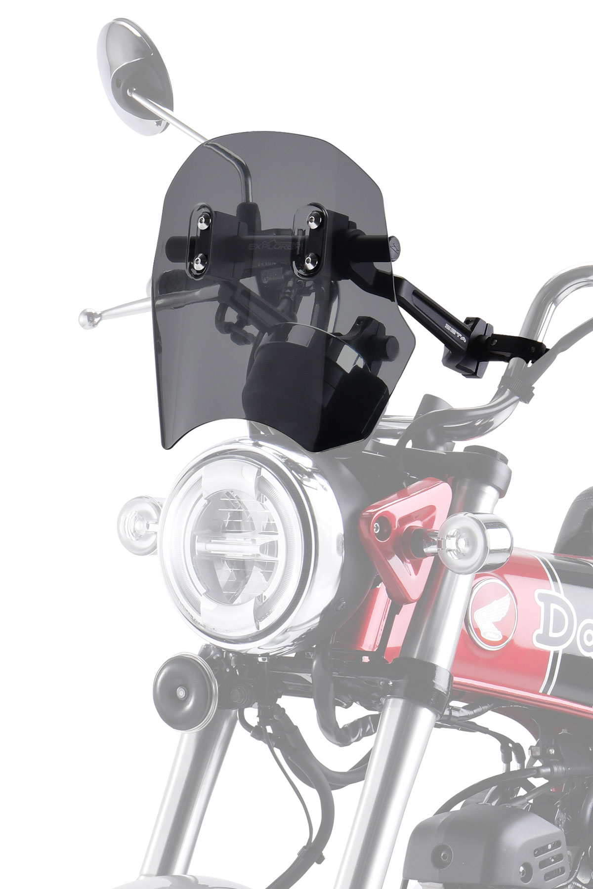 楽天市場】ZETA エクスプローラーウィンドシールド ショートタイプ