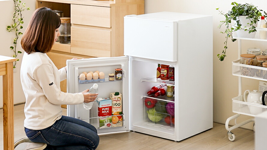 2ドア冷蔵庫 85Lタイプ SUNRIZE | モダンデコ